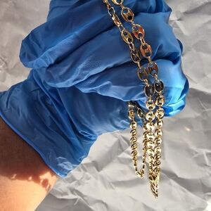 NWOT.20-Inch Gold-Tone Mariner Link Necklace. Stainless Steel!Unisex